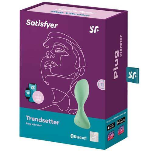 SATISFYER - PLUGUE VIBRATÓRIO TRENDSETTER - VERDE