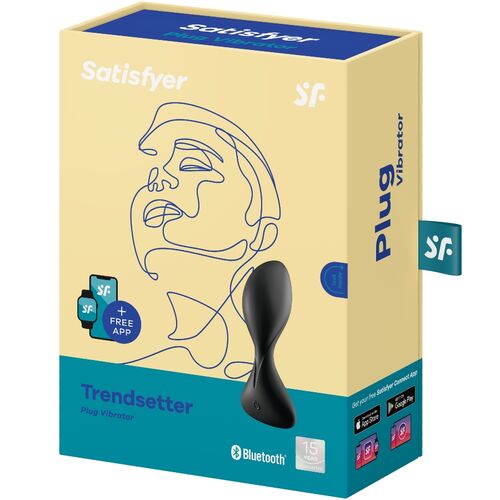 SATISFYER - PLUG VIBRATÓRIO TRENDSETTER PRETO