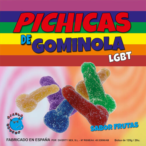 ORGULHO - FRUTAS LGBT COM AÇÚCAR Gomas de Goma