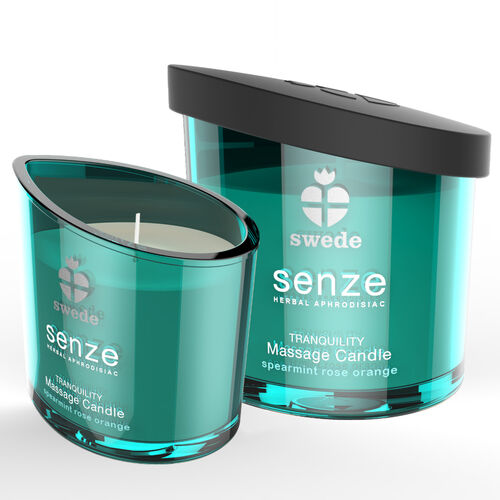 SWEDE - SENZE VELA DE MASSAGEM TRANQUILITY - HORTELÃ, ROSA E LARANJA