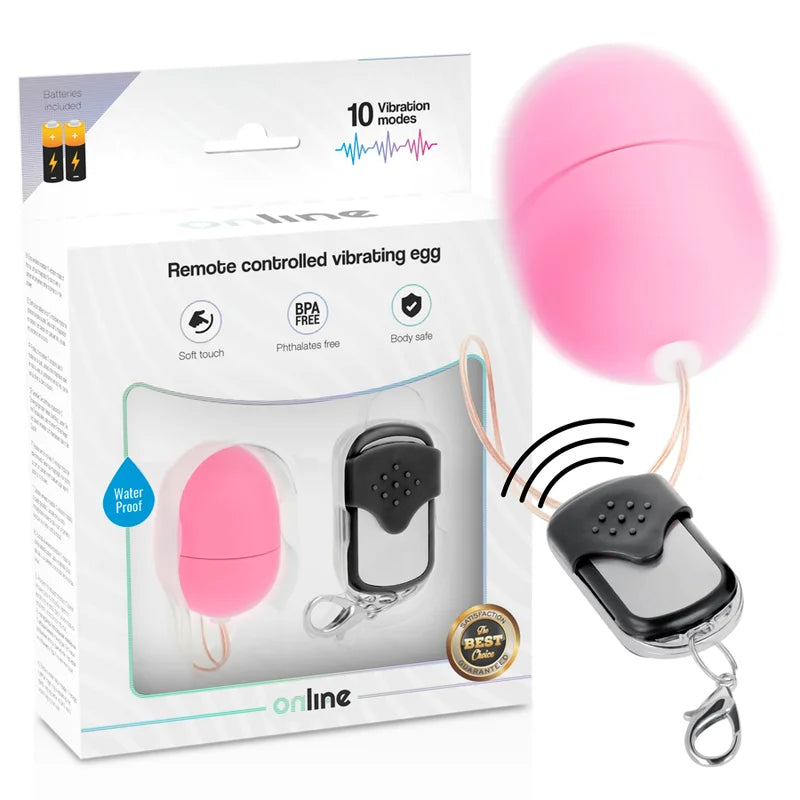 ONLINE- OVO VIBRANTE COM CONTROLE REMOTO S ROSA