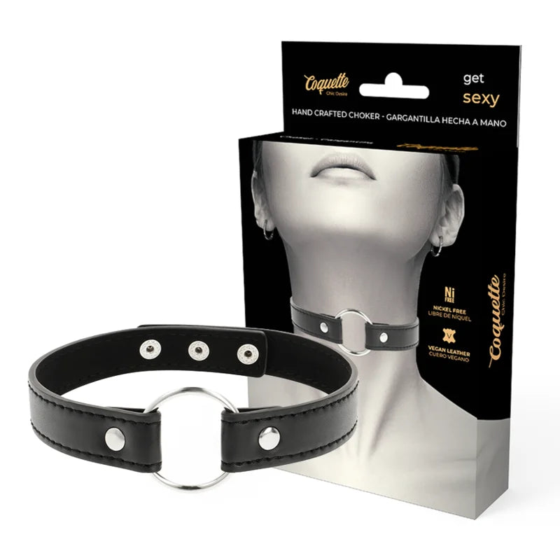 COQUETTE CHIC DESIRE – ACESSÓRIO MULHER COLAR DE COURO VEGANO