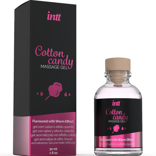 MASSAGEM INTT E SEXO ORAL - GEL DE MASSAGEM COM SABOR DE ALGODÃO DOCE E EFEITO AQUECEDOR