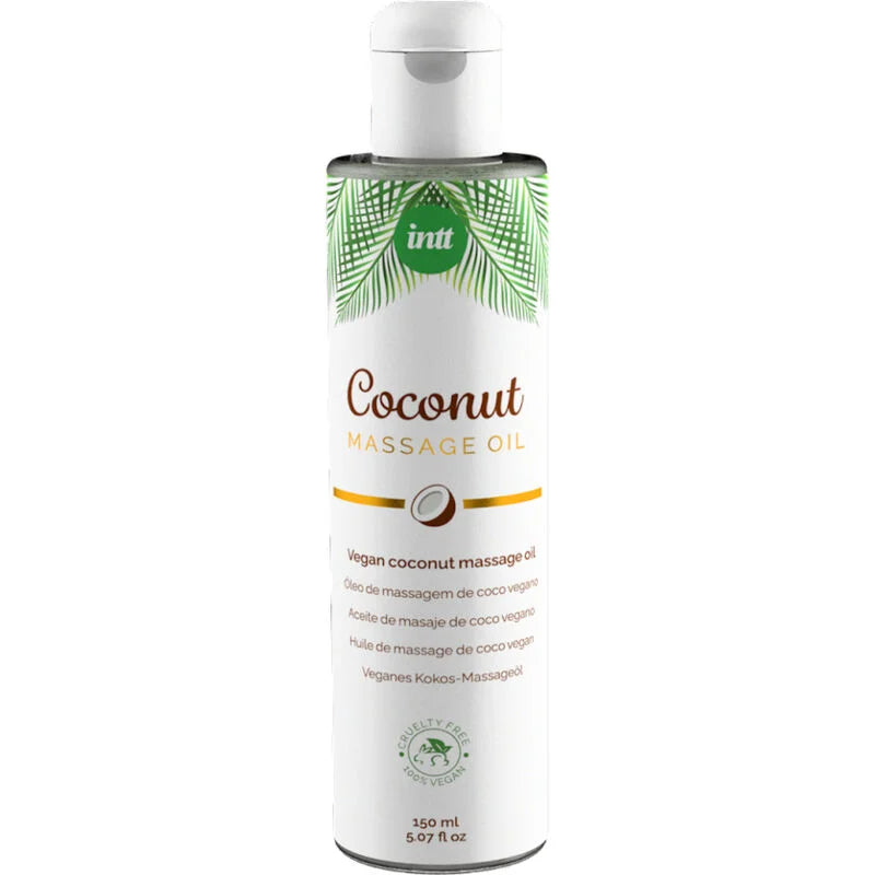 INTT - ÓLEO DE MASSAGEM VEGANO DOCE COM RELAXANTE SABOR DE COCO