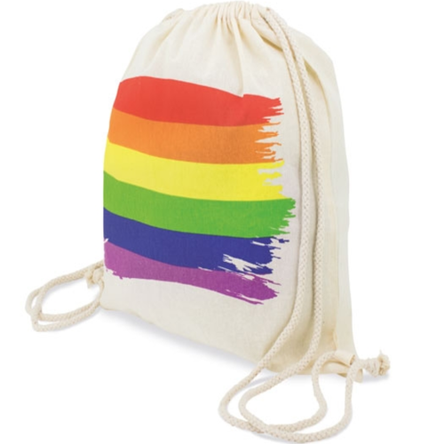 MOCHILA COM A BANDEIRA DO ORGULHO - ALGODÃO