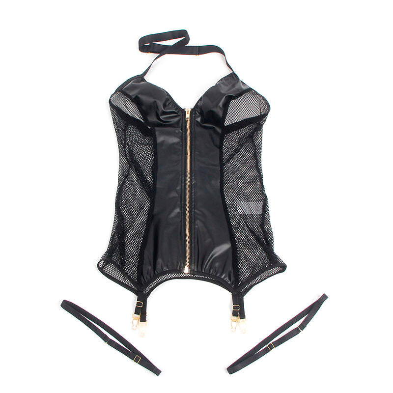 VESTIDO DE MALHA SEXY DE COURO PRETO TAMANHO S/M