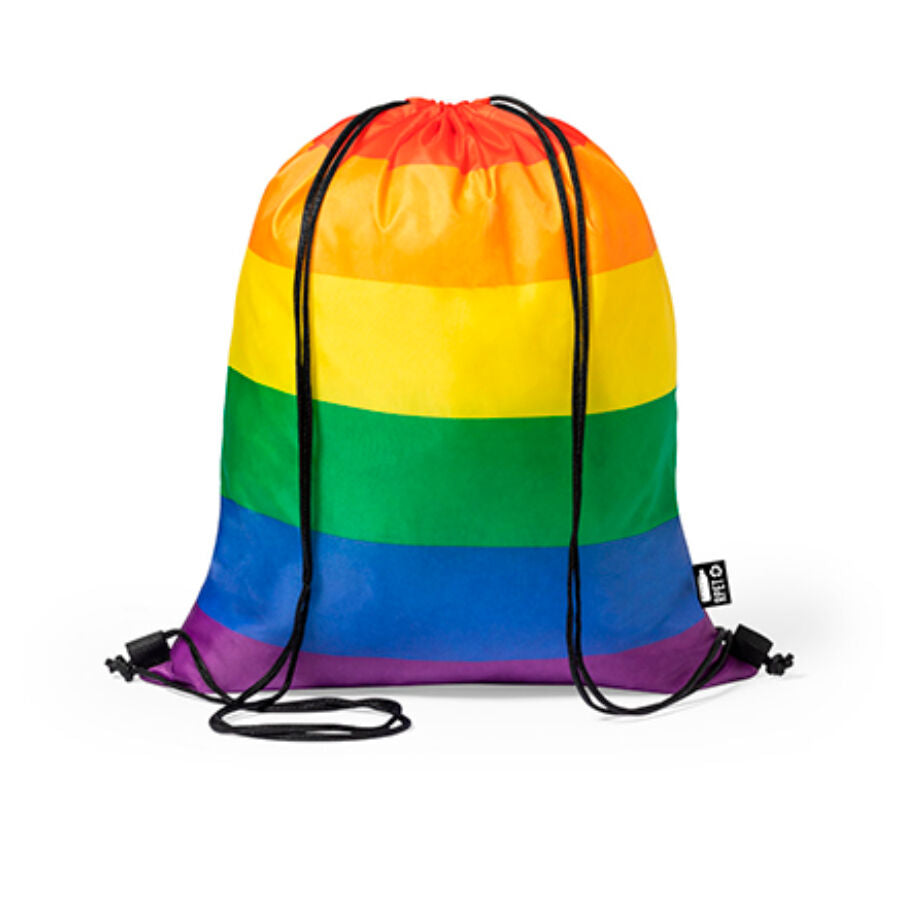 MOCHILA COM A BANDEIRA DO ARCO-ÍRIS DO ORGULHO