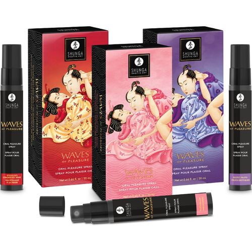 SHUNGA - SPRAY ORAL SEDUTOR DE MORANGO WAVES 20 ML