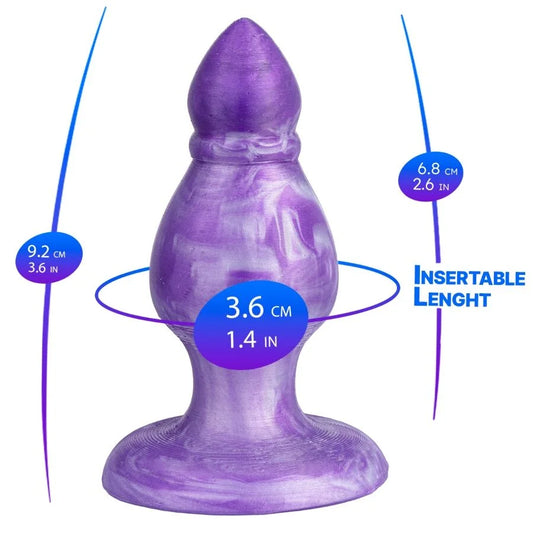 SILEXD – QUEEN ANAL PLUG FANTASY LIQUID SILICONE THEMORREATIVE PURPLE 9.2 CM