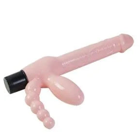 BAILE - ARNÊS SEM CORDA TPR COM VIBRAÇÃO E ESTIMULAÇÃO ANAL 25,4CM