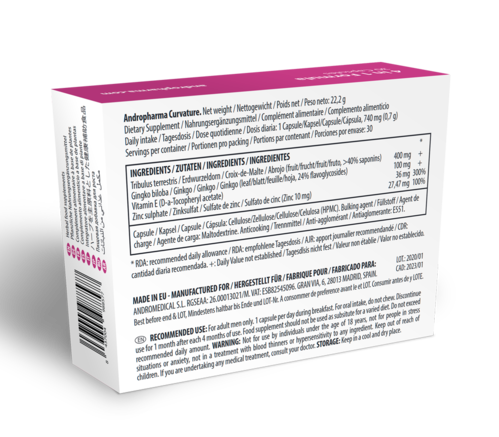 Andropharma Curvature – Suplemento alimentar para o bem-estar masculino