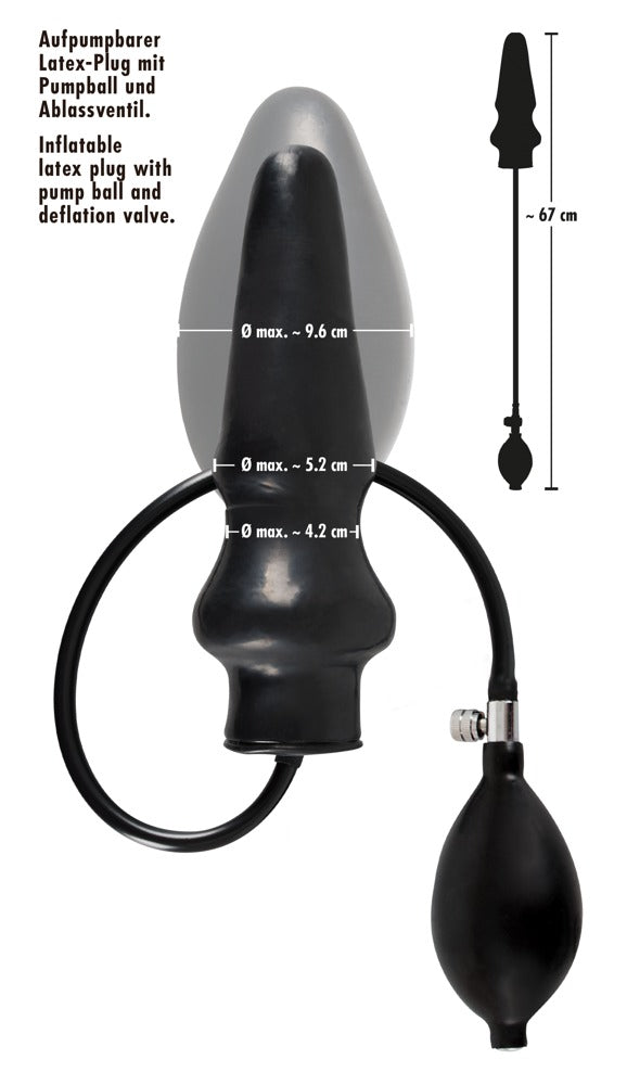Plug Anal Insuflável com Bomba Manual – Tamanho Ajustável