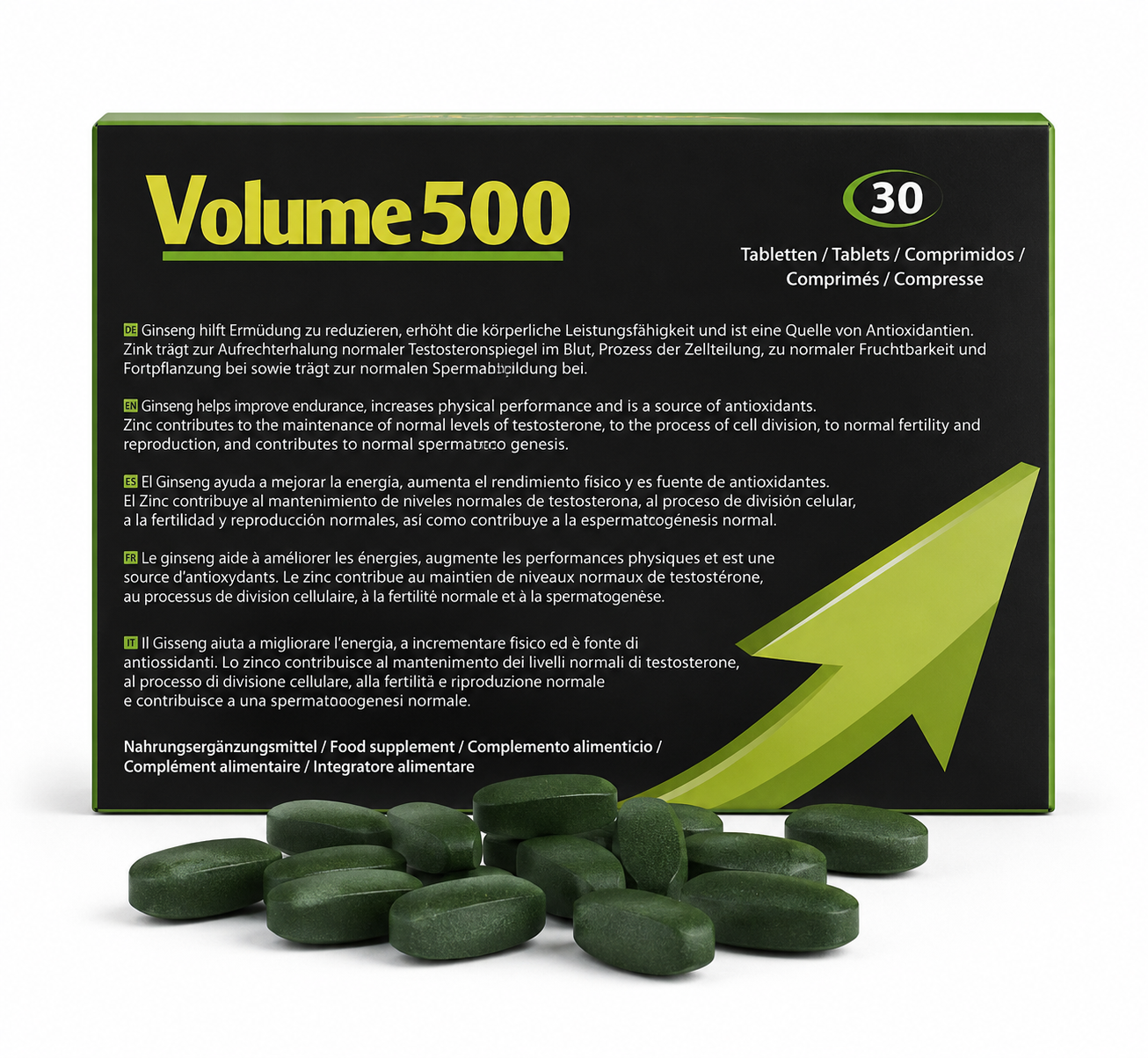 500 COSMETICS - VOLUME 500 AUMENTAR A QUANTIDADE E QUALIDADE DO ESPERMÃO