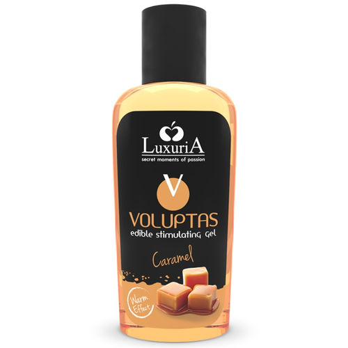 INTIMATELINE LUXURIA - VOLUPTAS GEL DE MASSAGEM COMESTÍVEL COM EFEITO DE CALOR - CARAMELO 100 ML