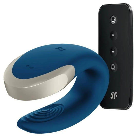 SATISFYER – VIBRADOR DOUBLE LOVE LUXURY PARTNER AZUL