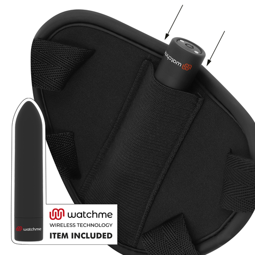 CINTO DE SUBMISSÃO FETICHISTA - ARNÊS COM DILDO E CONTROLE REMOTO PARA BULLET WATCHME L TECHNOLOGY