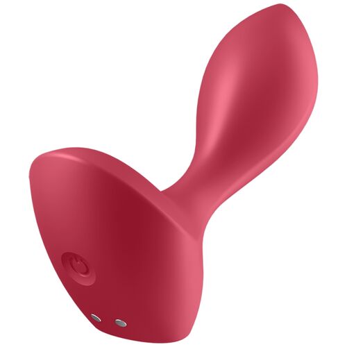 SATISFYER - PLUG VIBRATÓRIO PARA AMANTES DE FUNDO À COSTAS VERMELHO