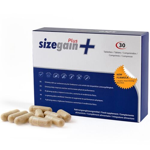 SizeGain Plus – Suplemento alimentar para aumentar o tamanho do pênis e melhorar a potência sexual.