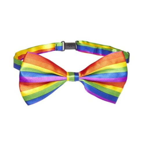 GRAVATA BORBOLETA COM A BANDEIRA DO ORGULHO LGBT