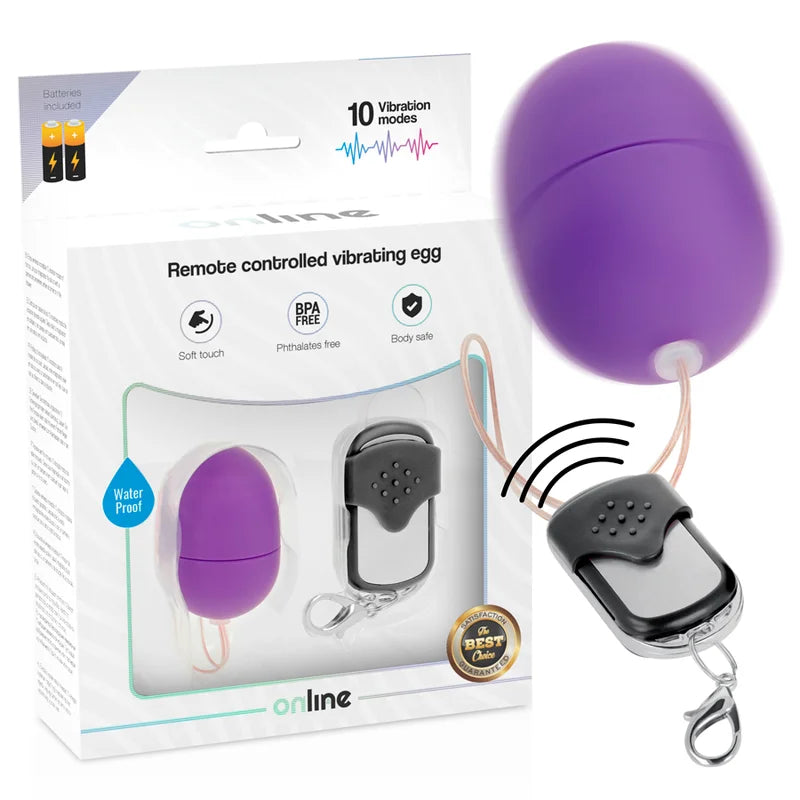 ONLINE- OVO VIBRANTE COM CONTROLE REMOTO S LILAC