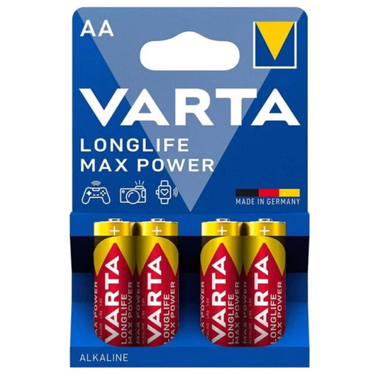 VARTA – BATERIA ALCALINA MAX POWER AA LR6 4 UNIDADES