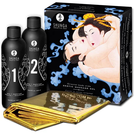 SHUNGA – GEL DE MASSAGEM ERÓTICA ORIENTAL CORPO A CORPO COM FRUTAS EXÓTICAS