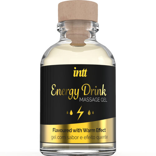 INTT MASSAGEM E SEXO ORAL - GEL DE MASSAGEM COM SABOR DE BEBIDA ENERGÉTICA E EFEITO AQUECEDOR