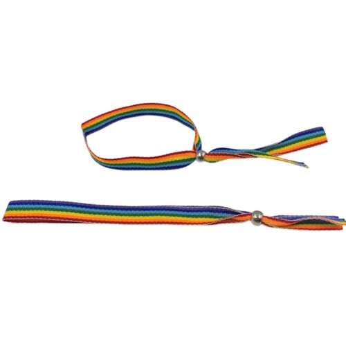PULSEIRA COM BOLA DE PRATA E BANDEIRA LGBT - ORGULHO
