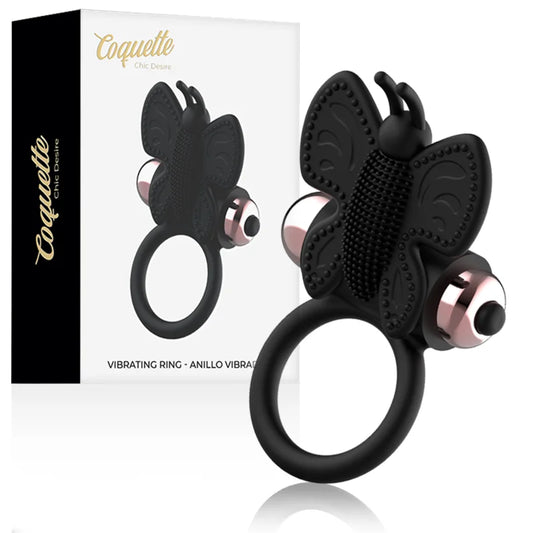 COQUETTE CHIC DESIRE - ANEL COM VIBRADOR PRETO/ OURO