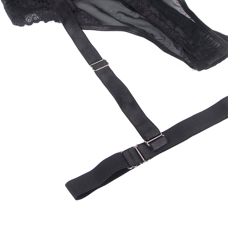 SUBBLIME - TEDDY COM DETALHE DE LIGA NO PEITO PRETO