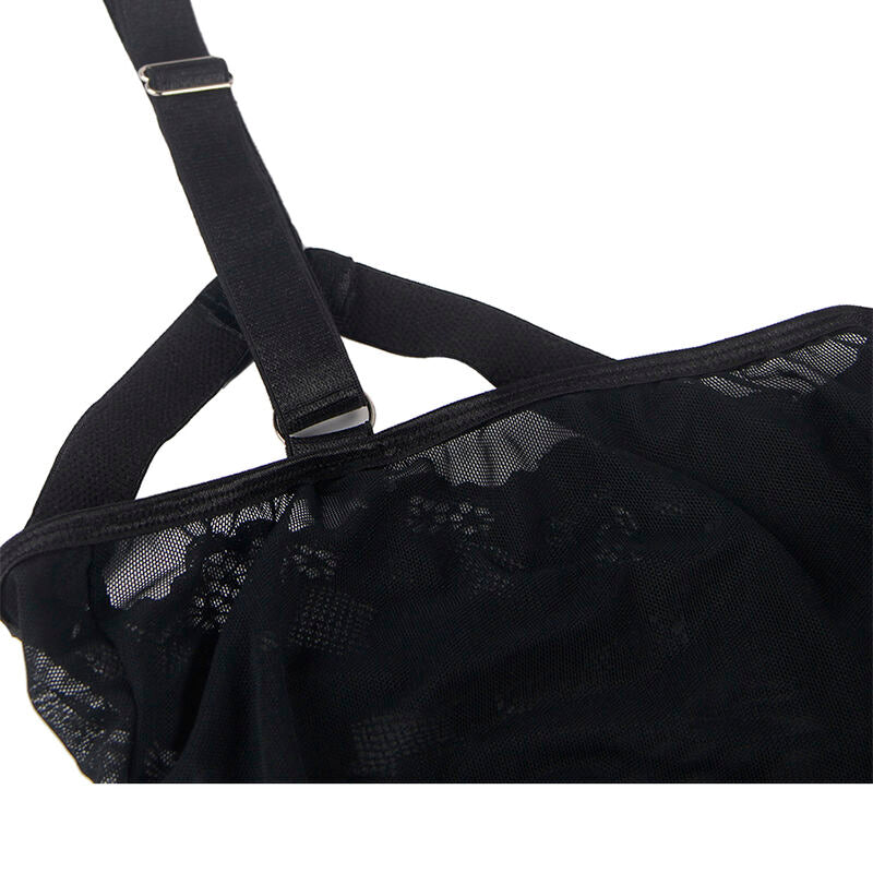 SUBBLIME - TEDDY COM DETALHE DE LIGA NO PEITO PRETO