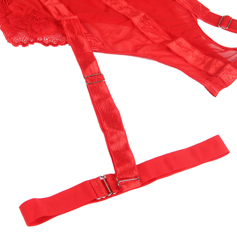 SUBBLIME - TEDDY COM DETALHE DE LIGA NO PEITO VERMELHO