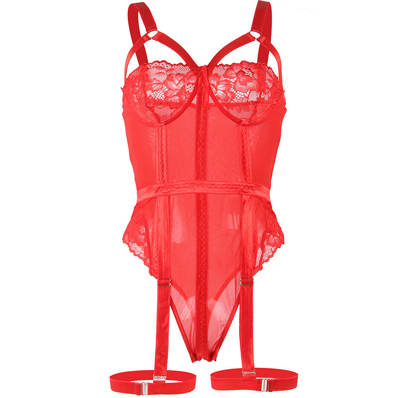SUBBLIME - TEDDY COM DETALHE DE LIGA NO PEITO VERMELHO