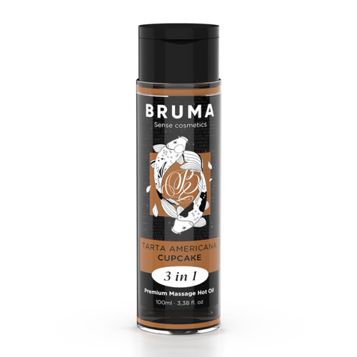 BRUMA - ÓLEO DE MASSAGEM PREMIUM COM EFEITO AQUECEDOR E SABOR DE TORTA AMERICANA 3 EM 1 - 100 ML