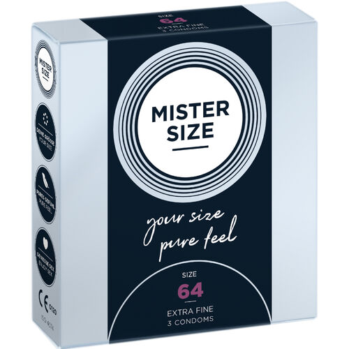MISTER SIZE - CAMISINHAS TAMANHO XXL 64 MM (3 UNIDADES)