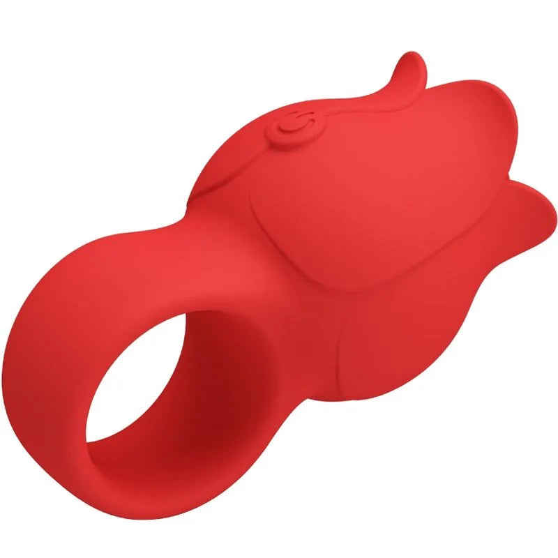 PRETTY LOVE – VIBRADOR DE DEDO EM FORMA DE JAE ROSE 10 VIBRAÇÕES VERMELHO