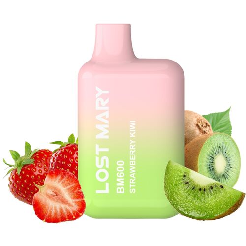 LOST MARY - BM600 VAPER NICOTINA 2% DESCARTÁVEL SABOR MORANGO E KIWI