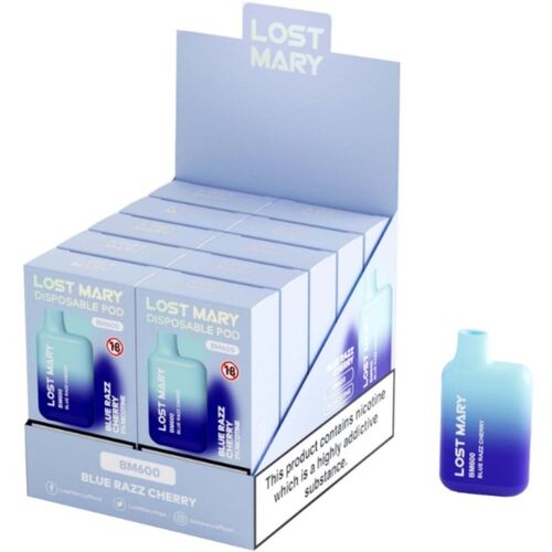 LOST MARY - BM600 VAPER NICOTINA 2% DESCARTÁVEL SABOR MIRTILO