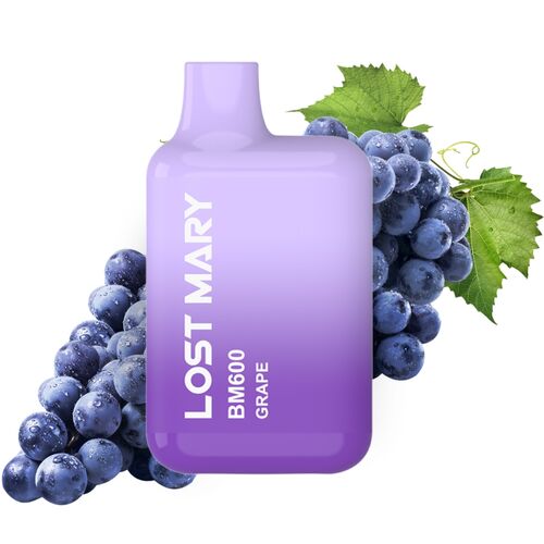 LOST MARY - BM600 VAPER NICOTINA 2% DESCARTÁVEL SABOR UVA