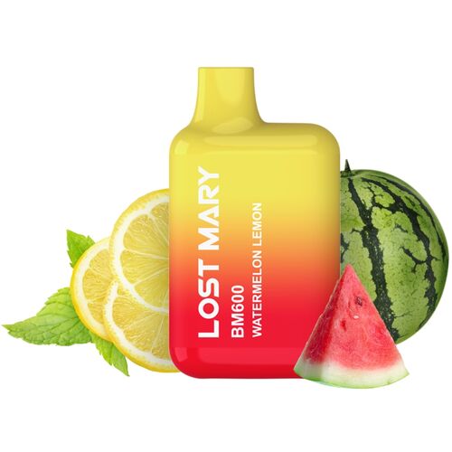 LOST MARY - BM600 VAPER NICOTINA 2% DESCARTÁVEL SABOR MELANCIA LIMÃO