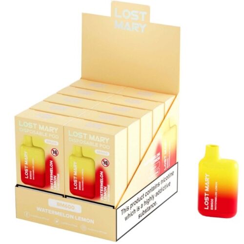 LOST MARY - BM600 VAPER NICOTINA 2% DESCARTÁVEL SABOR MELANCIA LIMÃO