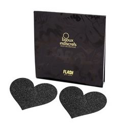 BIJOUX INDISCRETS - FLASH BLACK HEART NIPPLE CUTS
