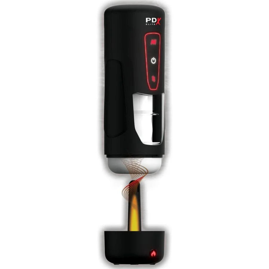 PDX ELITE – MASTURBADOR AUTOMÁTICO MILK ME HOTTER COM VIBRAÇÃO DE EFEITO DE CALOR E IMPULSÃO