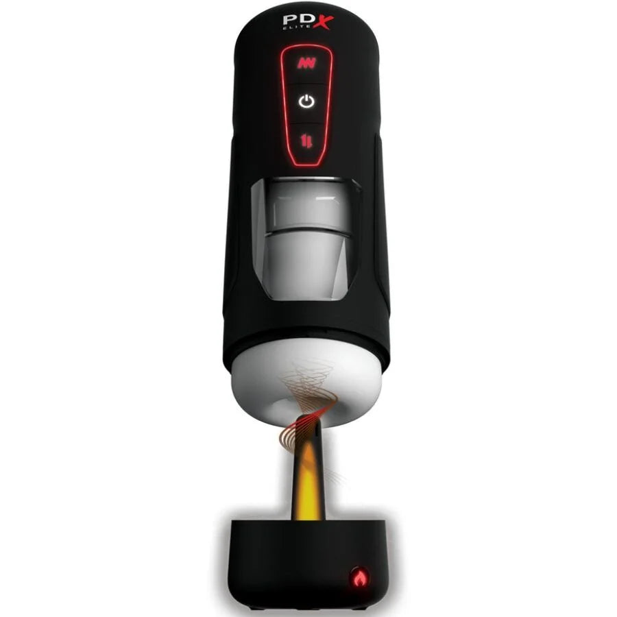 PDX ELITE – MASTURBADOR AUTOMÁTICO MILK ME HOTTER COM VIBRAÇÃO DE EFEITO DE CALOR E IMPULSÃO