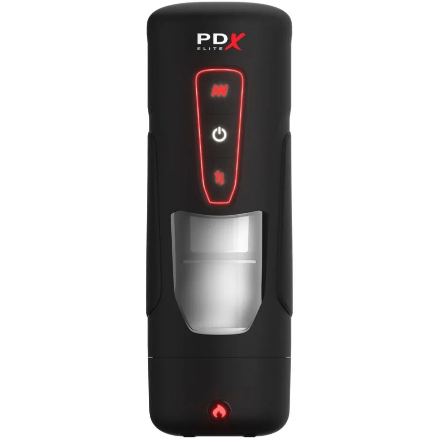 PDX ELITE – MASTURBADOR AUTOMÁTICO MILK ME HOTTER COM VIBRAÇÃO DE EFEITO DE CALOR E IMPULSÃO