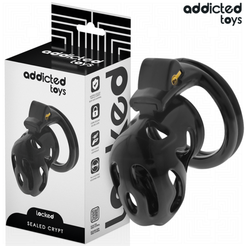 ADDICTED TOYS LOCKED - GAIOLA DE PÊNIS CRYPT SELADA 8 CM