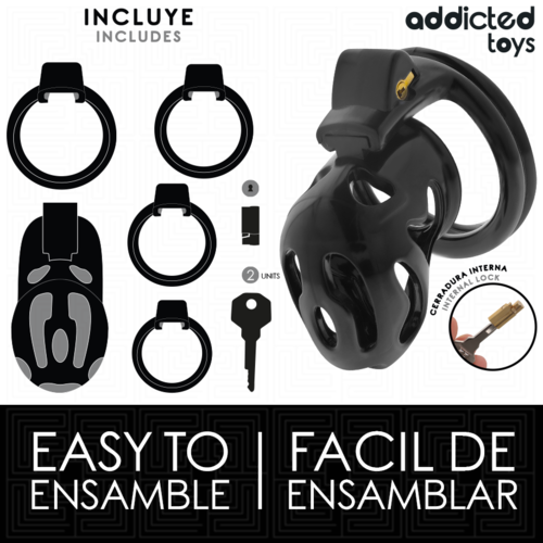 ADDICTED TOYS LOCKED - GAIOLA DE PÊNIS CRYPT SELADA 8 CM