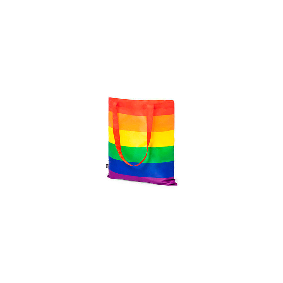 BOLSA TOTE COM A BANDEIRA DO ARCO-ÍRIS - ORGULHO