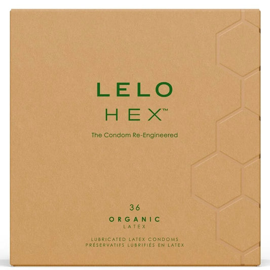 LELO - CAIXA DE PRESERVATIVOS ORGÂNICOS HEX 36 UNIDADES