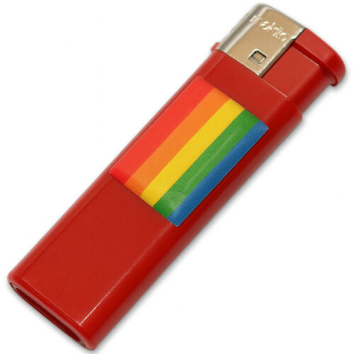 ORGULHO - VERMELHO MAIS CLARO COM A BANDEIRA LGBT